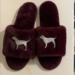 Victoria’s Secret PINK fur slippers
